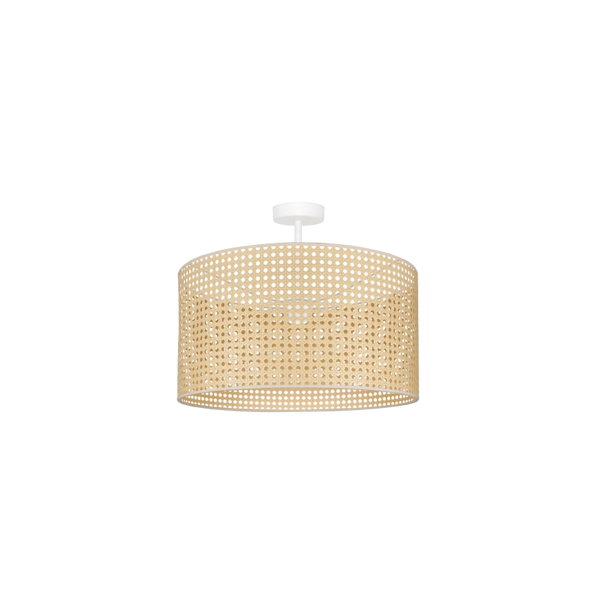 Duolla - Prisadený luster ROLLER RATTAN 1xE27/15W/230V pr. 45 cm béžová