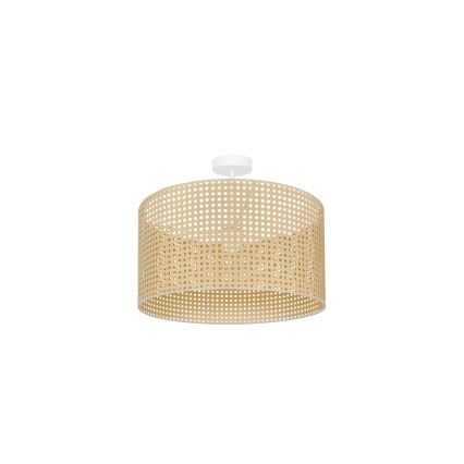 Duolla - Prisadený luster ROLLER RATTAN 1xE27/15W/230V pr. 45 cm béžová