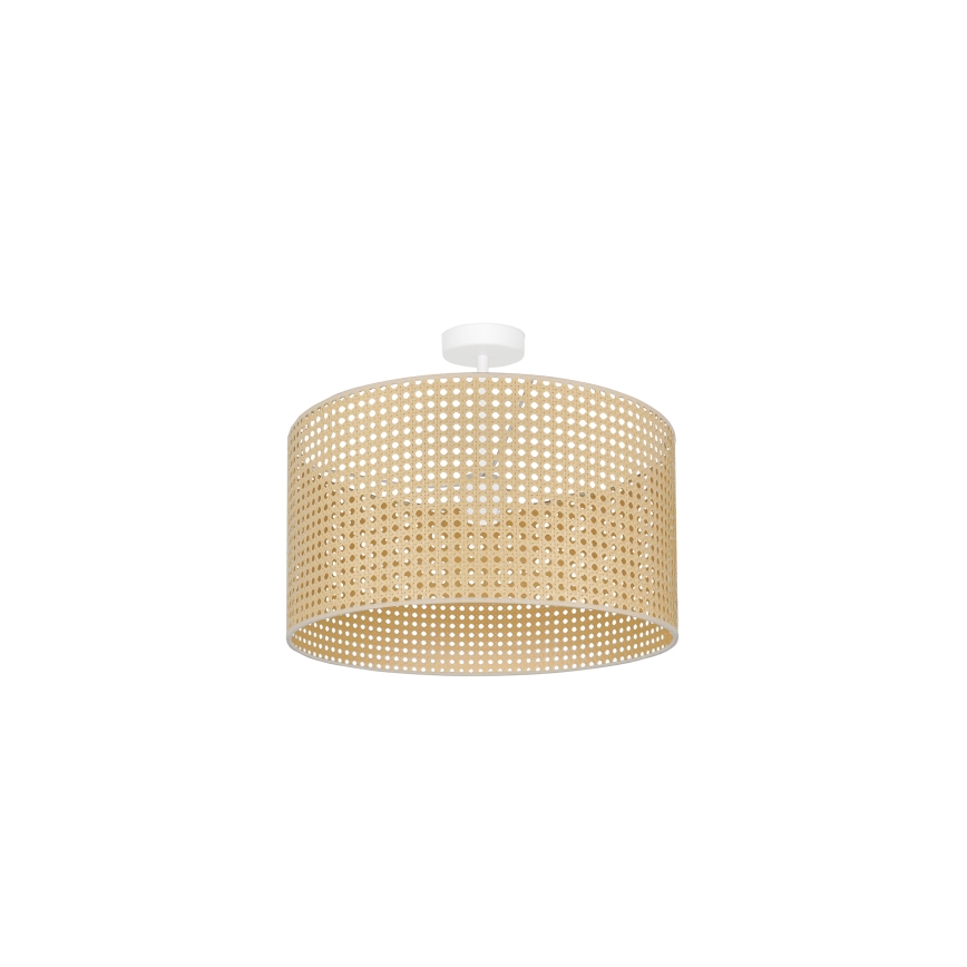 Duolla - Prisadený luster ROLLER RATTAN 1xE27/15W/230V pr. 45 cm béžová