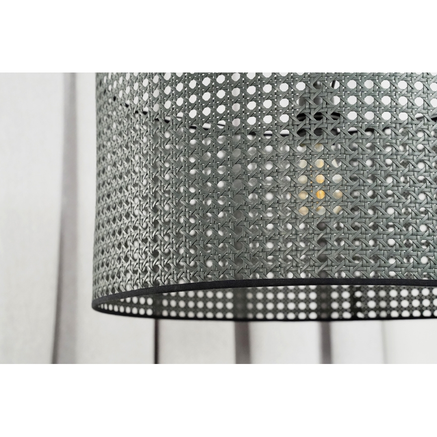 Duolla - Prisadený luster ROLLER RATTAN 1xE27/15W/230V pr. 45 cm čierna