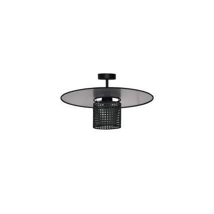 Duolla - Prisadený luster TOKYO RATTAN 1xE27/15W/230V pr. 50 cm čierna/strieborná