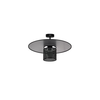 Duolla - Prisadený luster TOKYO RATTAN 1xE27/15W/230V pr. 50 cm čierna/strieborná
