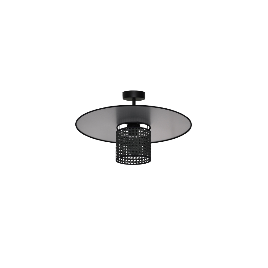 Duolla - Prisadený luster TOKYO RATTAN 1xE27/15W/230V pr. 50 cm čierna/strieborná