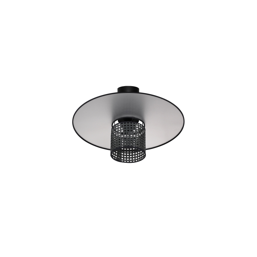 Duolla - Prisadený luster TOKYO RATTAN 1xE27/15W/230V pr. 50 cm čierna/strieborná