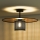 Duolla - Prisadený luster TOKYO RATTAN 1xE27/15W/230V pr. 50 cm zlatá/čierna