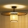 Duolla - Prisadený luster TOKYO RATTAN 1xE27/15W/230V pr. 50 cm zlatá/ratan