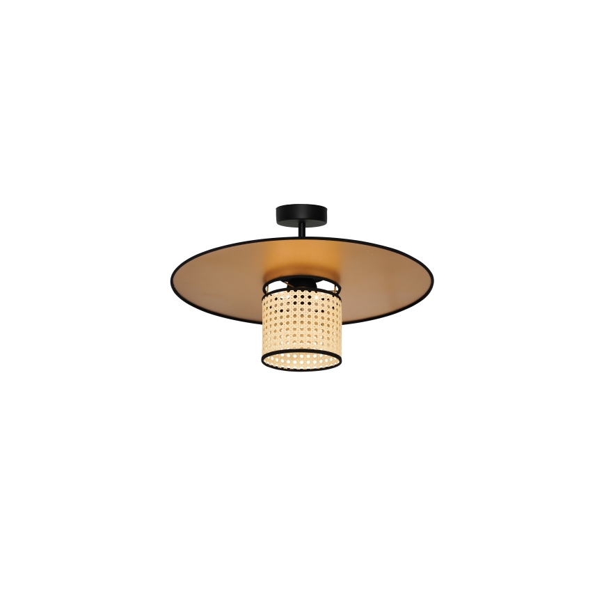 Duolla - Prisadený luster TOKYO RATTAN 1xE27/15W/230V pr. 50 cm zlatá/ratan