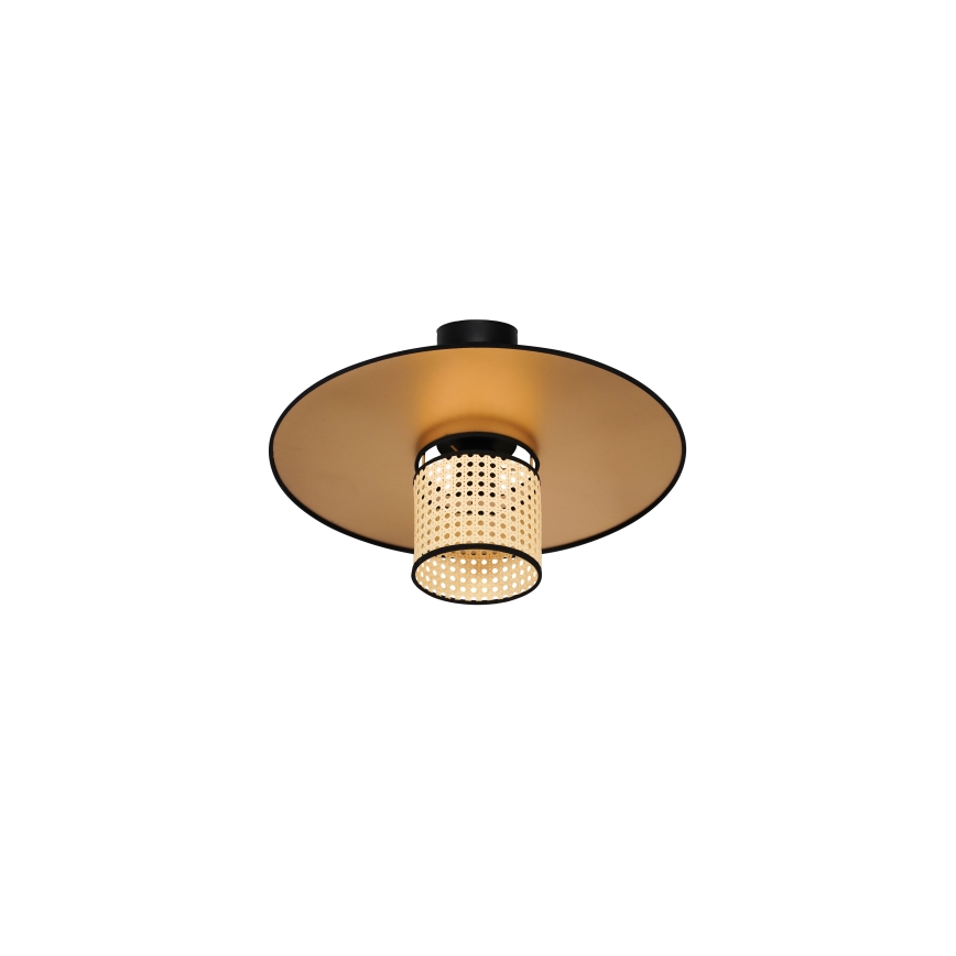 Duolla - Prisadený luster TOKYO RATTAN 1xE27/15W/230V pr. 50 cm zlatá/ratan