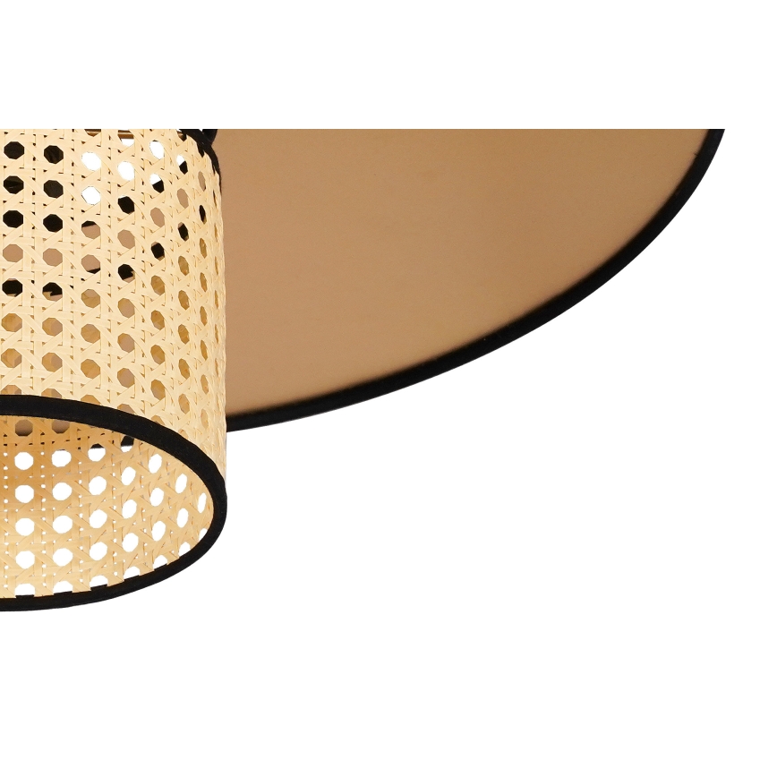 Duolla - Prisadený luster TOKYO RATTAN 1xE27/15W/230V pr. 50 cm zlatá/ratan