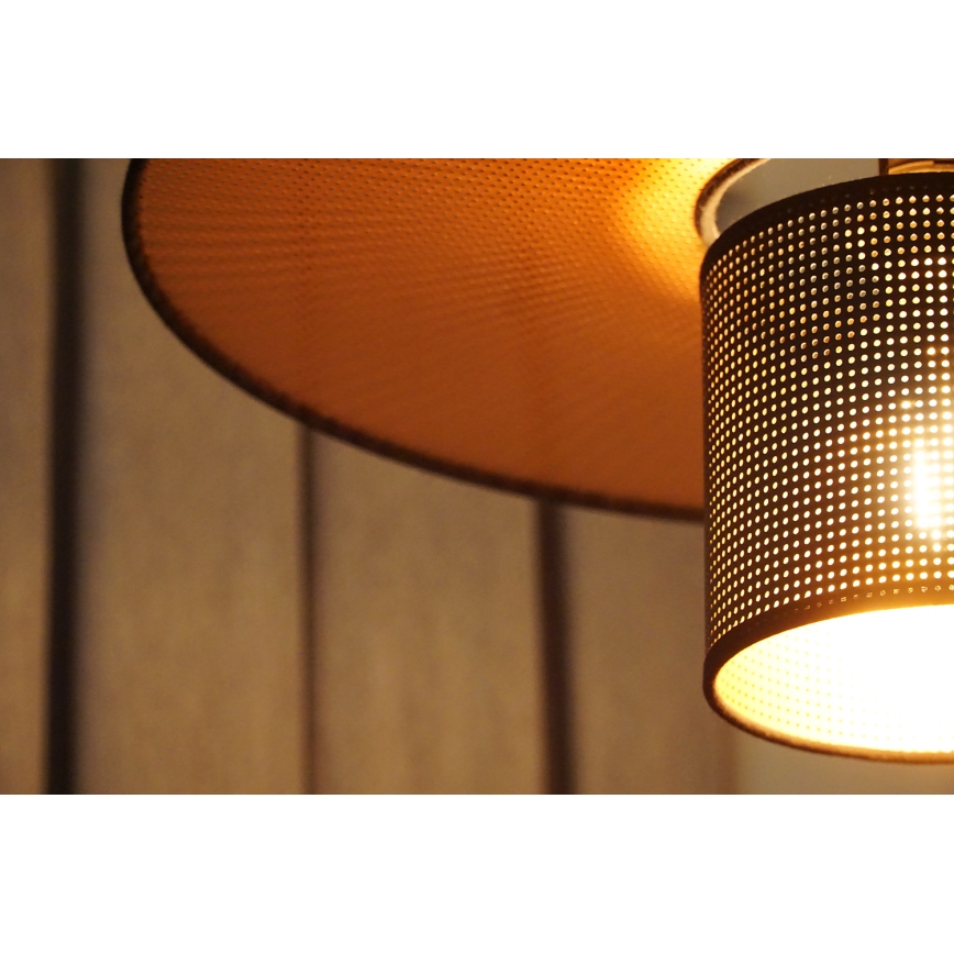 Duolla - Prisadený luster TOKYO SHINY 1xE27/15W/230V pr. 50 cm čierna/medená