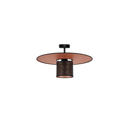 Duolla - Prisadený luster TOKYO SHINY 1xE27/15W/230V pr. 50 cm čierna/medená