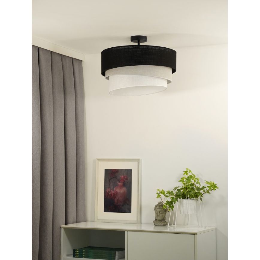 Duolla - Prisadený luster TRIO 1xE27/15W/230V pr. 45 cm čierna/šedá/biela