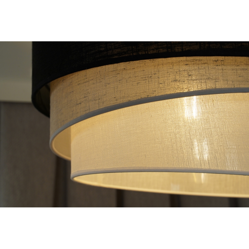 Duolla - Prisadený luster TRIO 1xE27/15W/230V pr. 45 cm čierna/šedá/biela