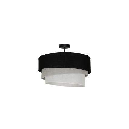 Duolla - Prisadený luster TRIO 1xE27/15W/230V pr. 45 cm čierna/šedá/biela