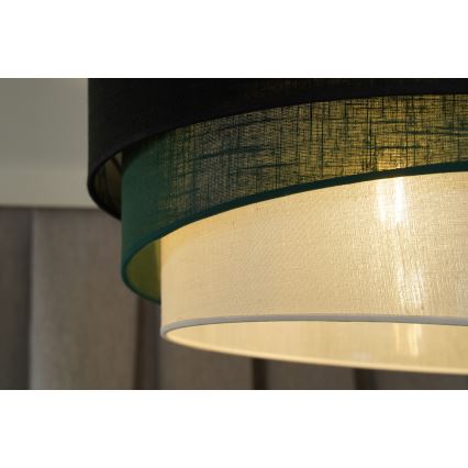 Duolla - Prisadený luster TRIO 1xE27/15W/230V pr. 45 cm čierna/zelená/biela