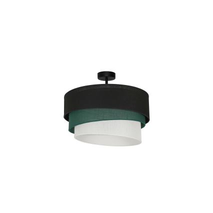 Duolla - Prisadený luster TRIO 1xE27/15W/230V pr. 45 cm čierna/zelená/biela