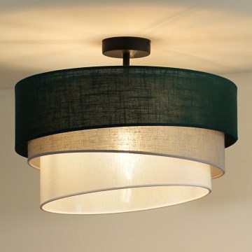 Duolla - Prisadený luster TRIO 1xE27/15W/230V pr. 45 cm zelená/šedá/biela
