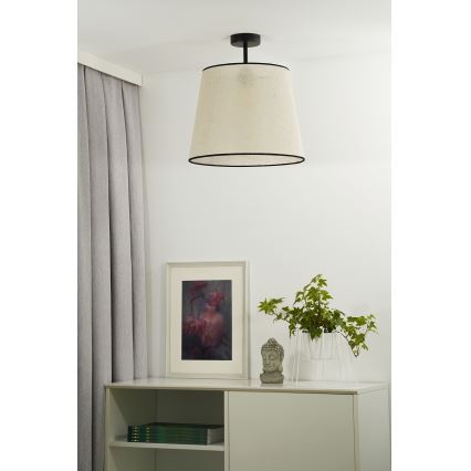 Duolla - Prisadený luster YUTE 1xE27/15W/230V pr. 38 cm šedá/čierna