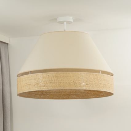 Duolla - Prisadený luster YUTE AVIGNON 1xE27/15W/230V pr. 60 cm krémová/béžová