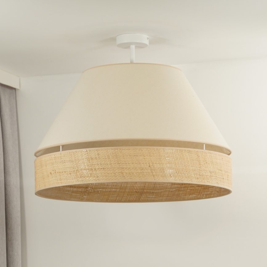 Duolla - Prisadený luster YUTE AVIGNON 1xE27/15W/230V pr. 60 cm krémová/béžová