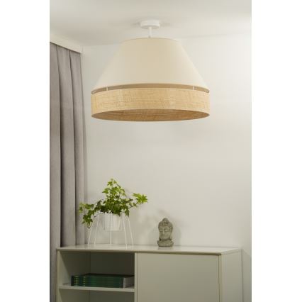 Duolla - Prisadený luster YUTE AVIGNON 1xE27/15W/230V pr. 60 cm krémová/béžová