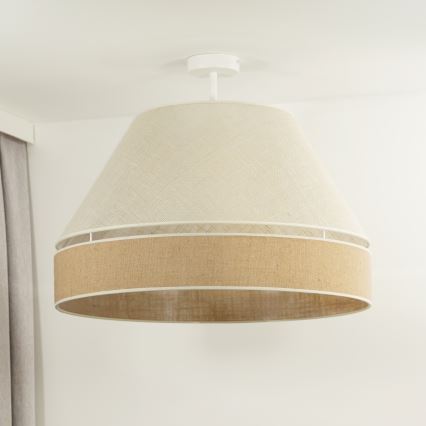 Duolla - Prisadený luster YUTE AVIGNON 1xE27/15W/230V pr. 60 cm šedá/hnedá