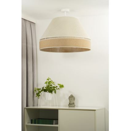 Duolla - Prisadený luster YUTE AVIGNON 1xE27/15W/230V pr. 60 cm šedá/hnedá