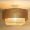Duolla - Prisadený luster YUTE BOHO 1xE27/15W/230V pr. 45 cm hnedá/krémová