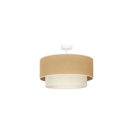 Duolla - Prisadený luster YUTE BOHO 1xE27/15W/230V pr. 45 cm hnedá/krémová