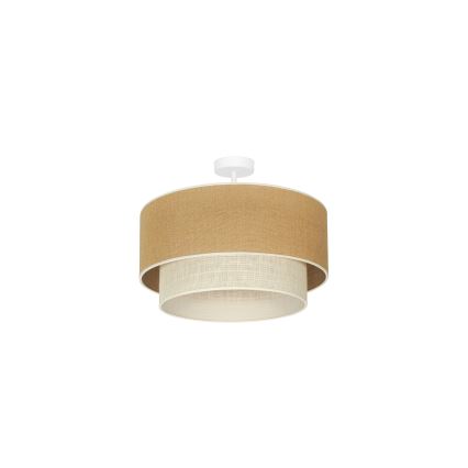 Duolla - Prisadený luster YUTE BOHO 1xE27/15W/230V pr. 45 cm hnedá/krémová