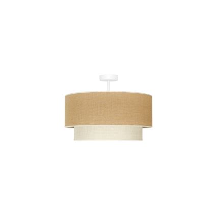 Duolla - Prisadený luster YUTE BOHO 1xE27/15W/230V pr. 45 cm hnedá/krémová