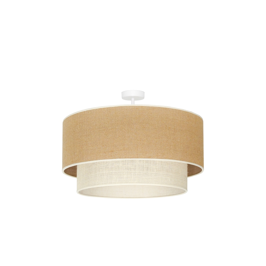Duolla - Prisadený luster YUTE BOHO 3xE27/15W/230V pr. 60 cm hnedá/krémová
