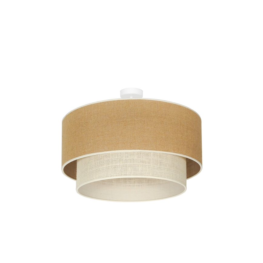 Duolla - Prisadený luster YUTE BOHO 3xE27/15W/230V pr. 60 cm hnedá/krémová
