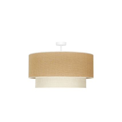 Duolla - Prisadený luster YUTE BOHO 3xE27/15W/230V pr. 60 cm hnedá/krémová