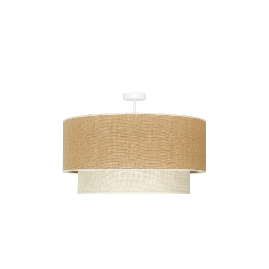 Duolla - Prisadený luster YUTE BOHO 3xE27/15W/230V pr. 60 cm hnedá/krémová