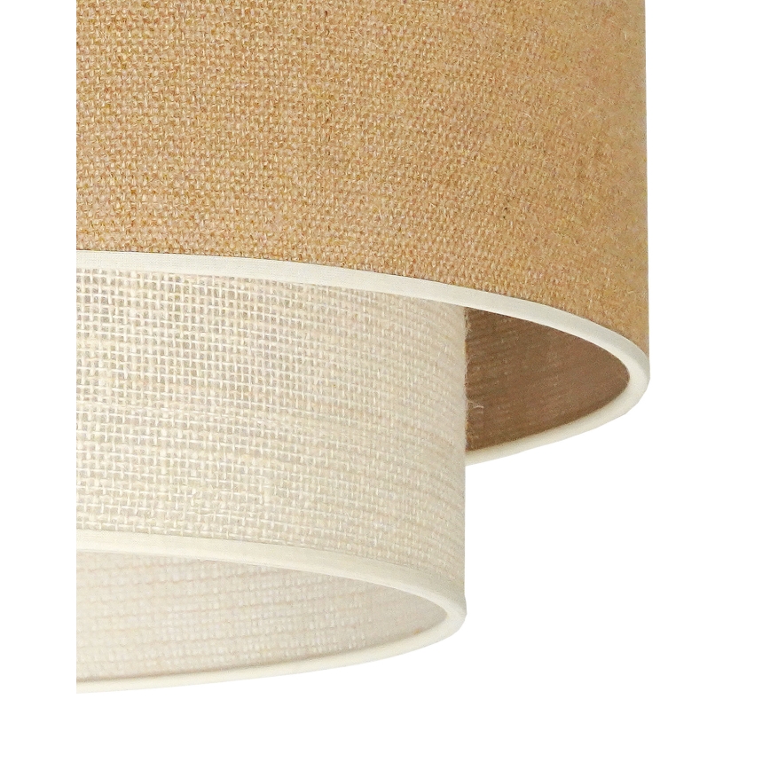 Duolla - Prisadený luster YUTE BOHO 3xE27/15W/230V pr. 60 cm hnedá/krémová