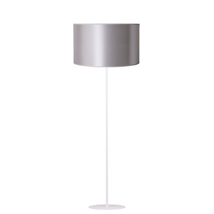 Duolla - Stojací  lampa CANNES 1xE27/15W/230V pr. 45 cm strieborná/biela