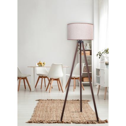 Duolla - Stojacia lampa 1xE27/60W/230V pr. 44 cm béžová/hnedá