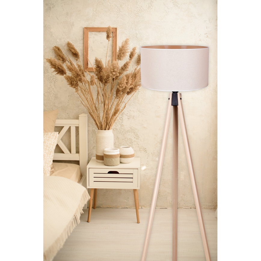 Duolla - Stojacia lampa 1xE27/60W/230V pr. 44 cm krémová/béžová