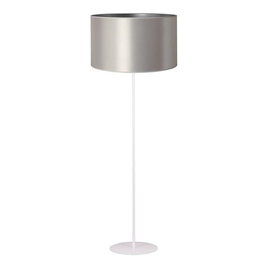 Duolla - Stojacia lampa CANNES 1xE27/15W/230V pr. 45 cm strieborná/biela