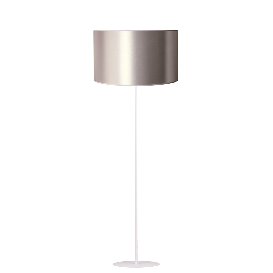 Duolla - Stojacia lampa CANNES 1xE27/15W/230V pr. 45 cm strieborná/biela