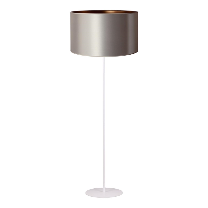 Duolla - Stojacia lampa CANNES 1xE27/15W/230V pr. 45 cm strieborná/medená/biela