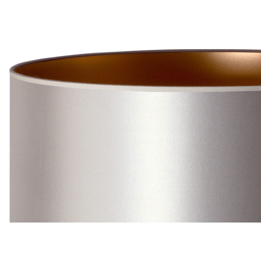 Duolla - Stojacia lampa CANNES 1xE27/15W/230V pr. 45 cm strieborná/medená/biela