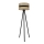 Duolla - Stojacia lampa DUO 1xE27/15W/230V pr. 40 cm ratan/čierna