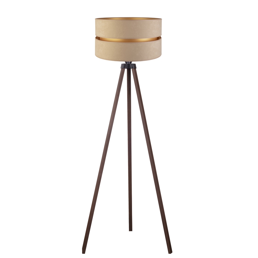 Duolla - Stojacia lampa DUO 1xE27/60W/230V pr. 44 cm béžová/hnedá