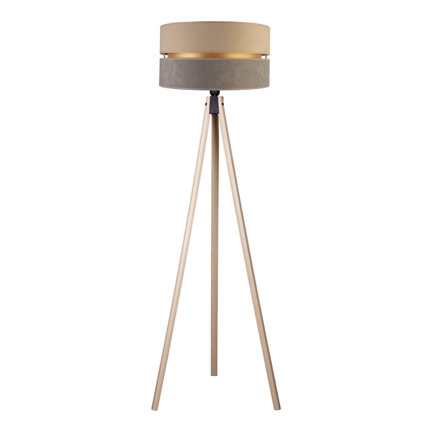 Duolla - Stojacia lampa DUO 1xE27/60W/230V pr. 44 cm béžová/šedá/béžová