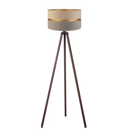 Duolla - Stojacia lampa DUO 1xE27/60W/230V pr. 44 cm béžová/šedá/hnedá