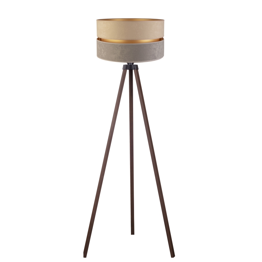 Duolla - Stojacia lampa DUO 1xE27/60W/230V pr. 44 cm béžová/šedá/hnedá