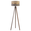 Duolla - Stojacia lampa DUO 1xE27/60W/230V pr. 44 cm béžová/šedá/wenge