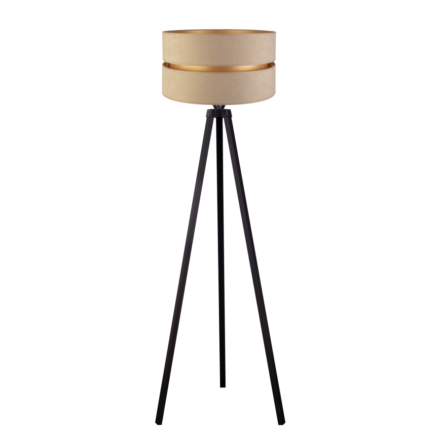 Duolla - Stojacia lampa DUO 1xE27/60W/230V pr. 44 cm béžová/wenge